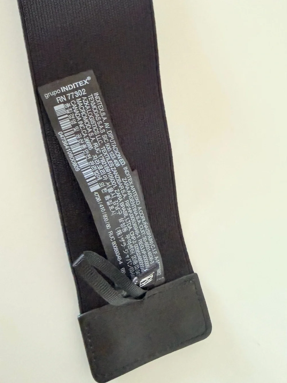 Black Crystal Braided Stretch Belt